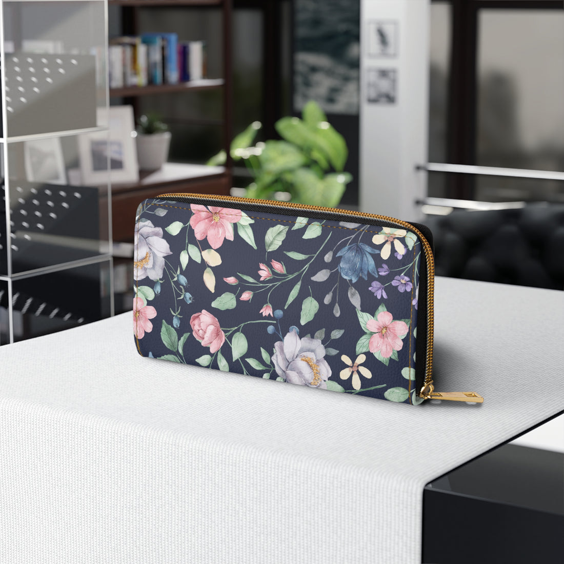 Evening Blooms Zipper Wallet