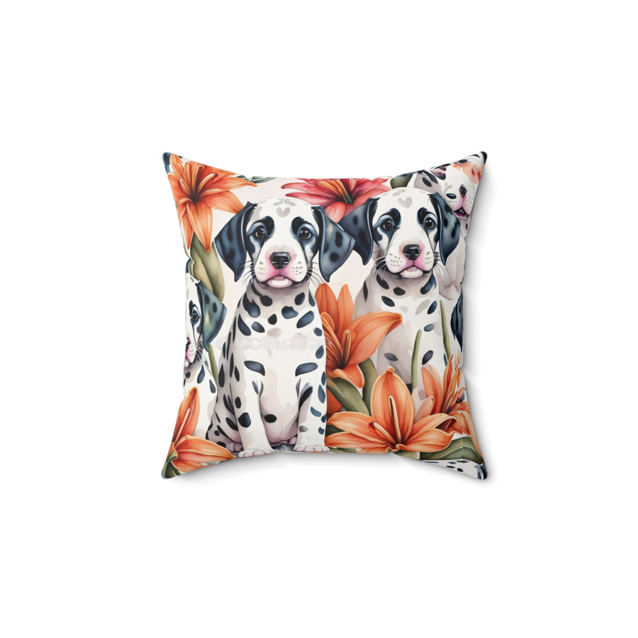 Dalmatian Delight:  Tiger Lily Dreams Pillow