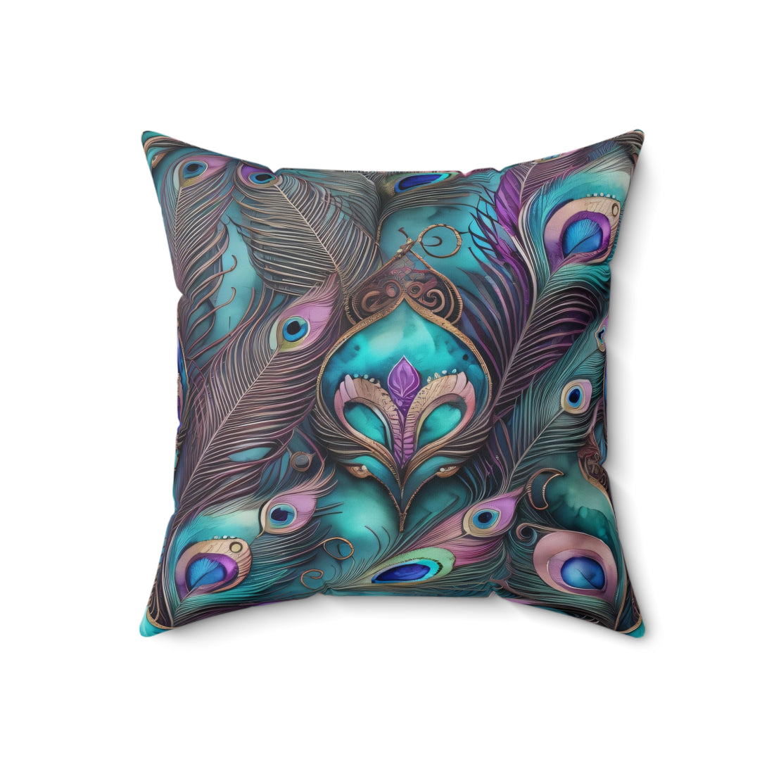 Yumigara Pillow with Peacock Feathers