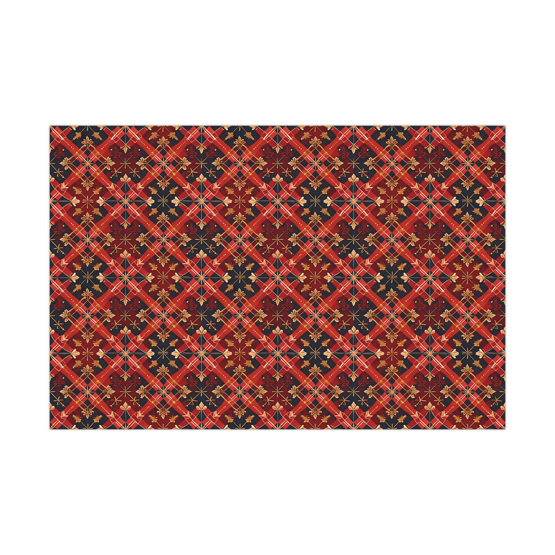 Ethnic Red Gold Gift Wrap Papers