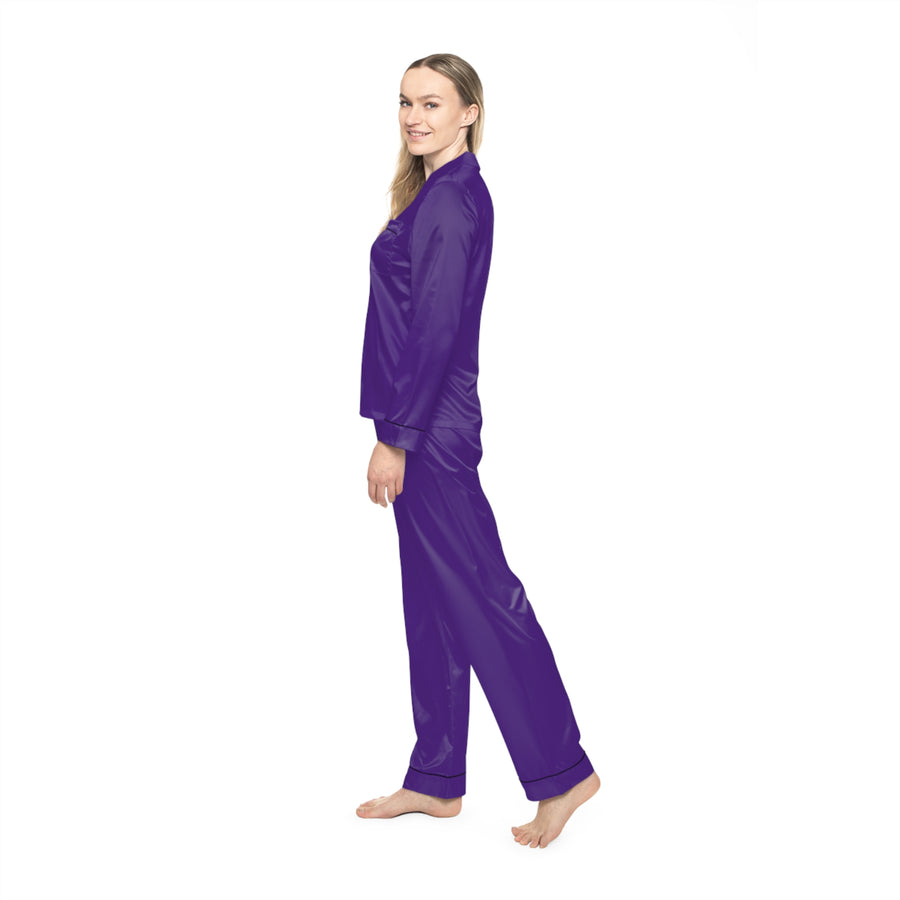 Purple Women's Luxury Satin Pajamas