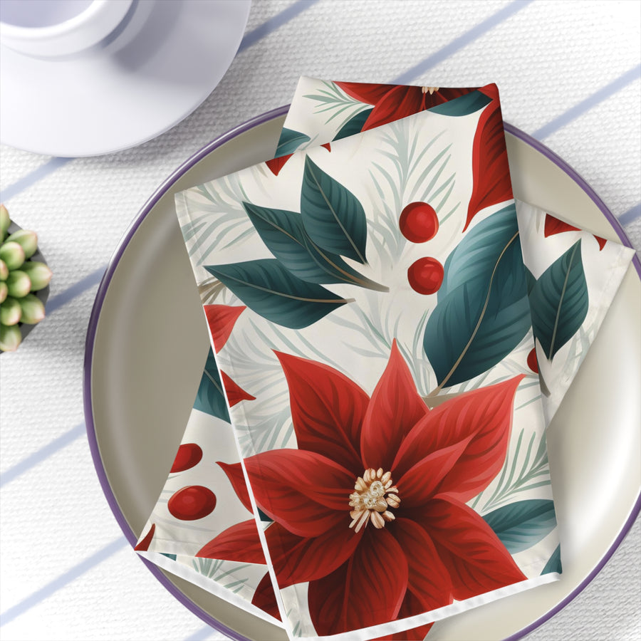 Holiday Blooms Table Napkins