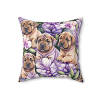 Shar-Pei Amidst Lilac Splendor Square Pillow