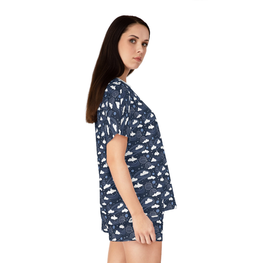 Midnight Moon and Star Women's Short Pajama Set