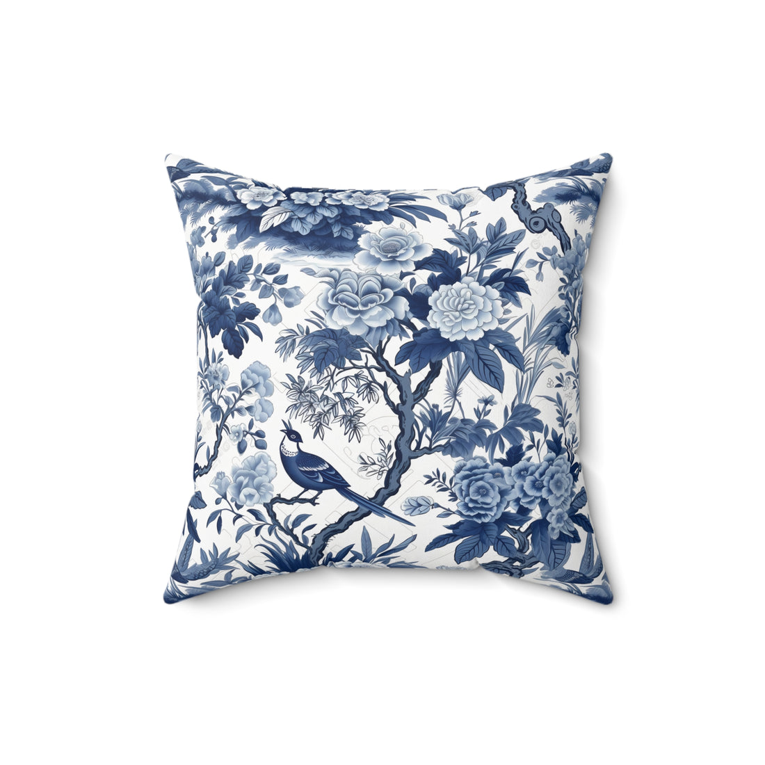 Tropical Chinoiserie Spun Polyester Square Pillow