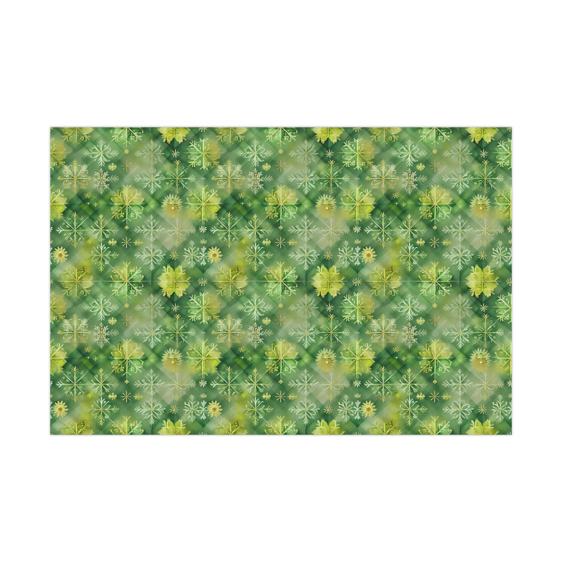Evergreen Snowflakes Gift Wrap Papers