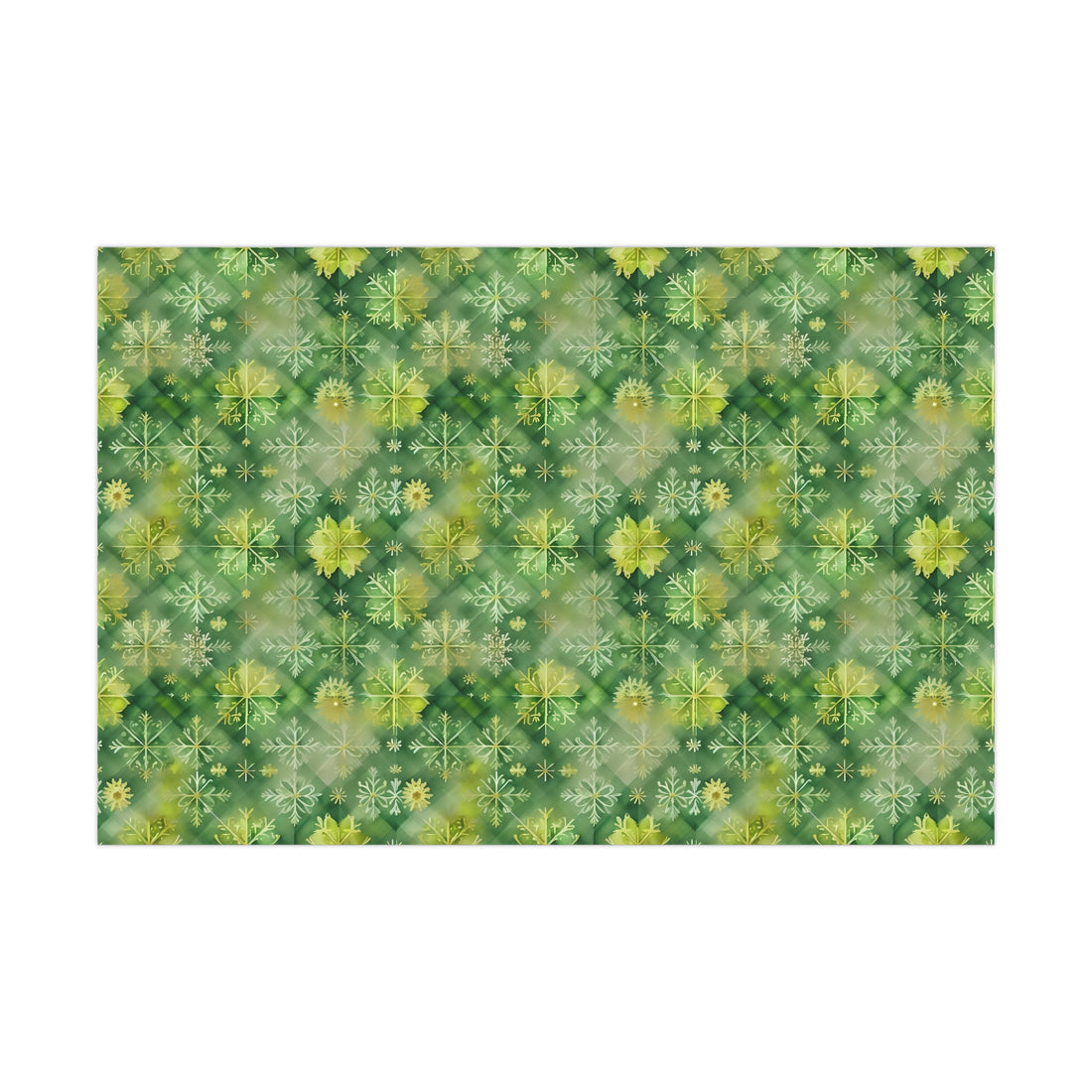 Evergreen Snowflakes Gift Wrap Papers