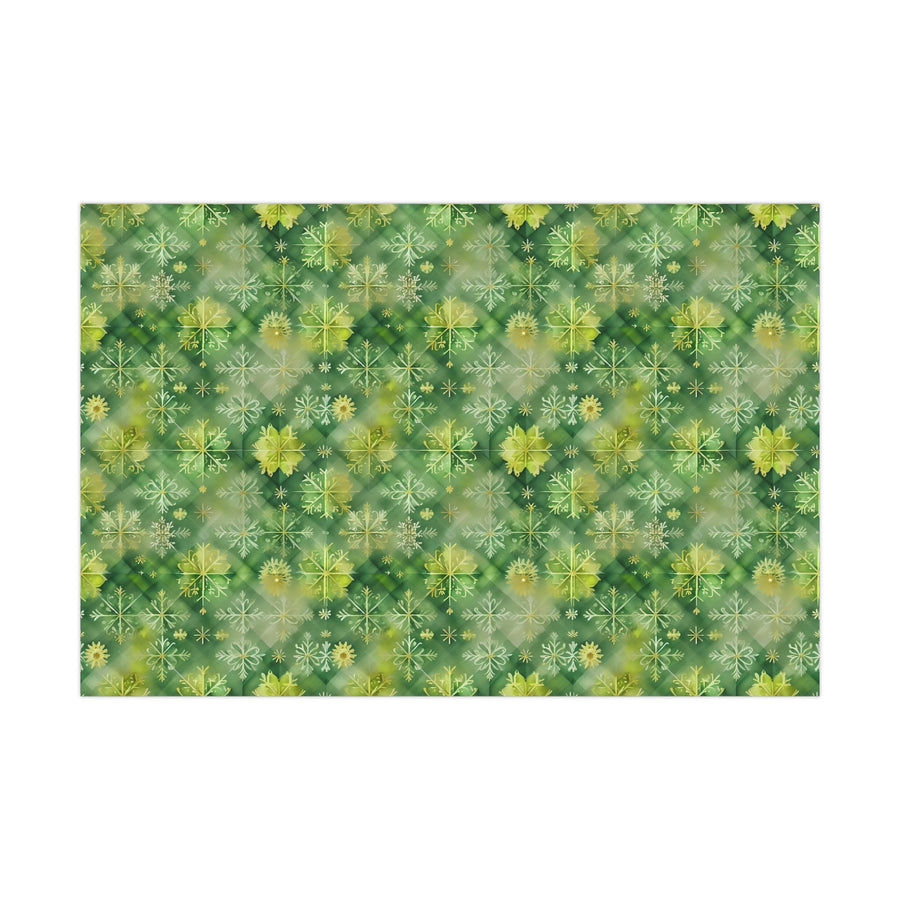 Evergreen Snowflakes Gift Wrap Papers