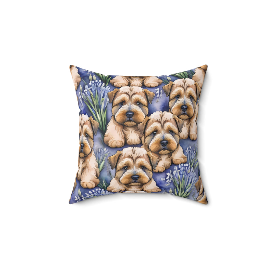 Dandelion Wheaten Spun Polyester Square Pillow