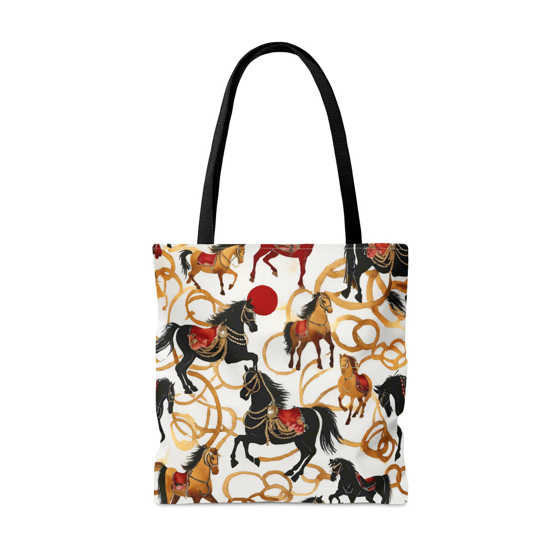 Equine Chainlink Elegance Luxury Shopping Tote Bag