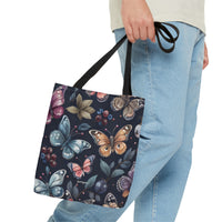 Midnight Butterflies Shopping Tote Bag