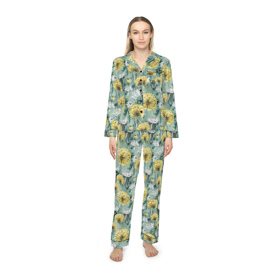 Dandy Lady Women's Luxury Satin Pajamas (AOP)