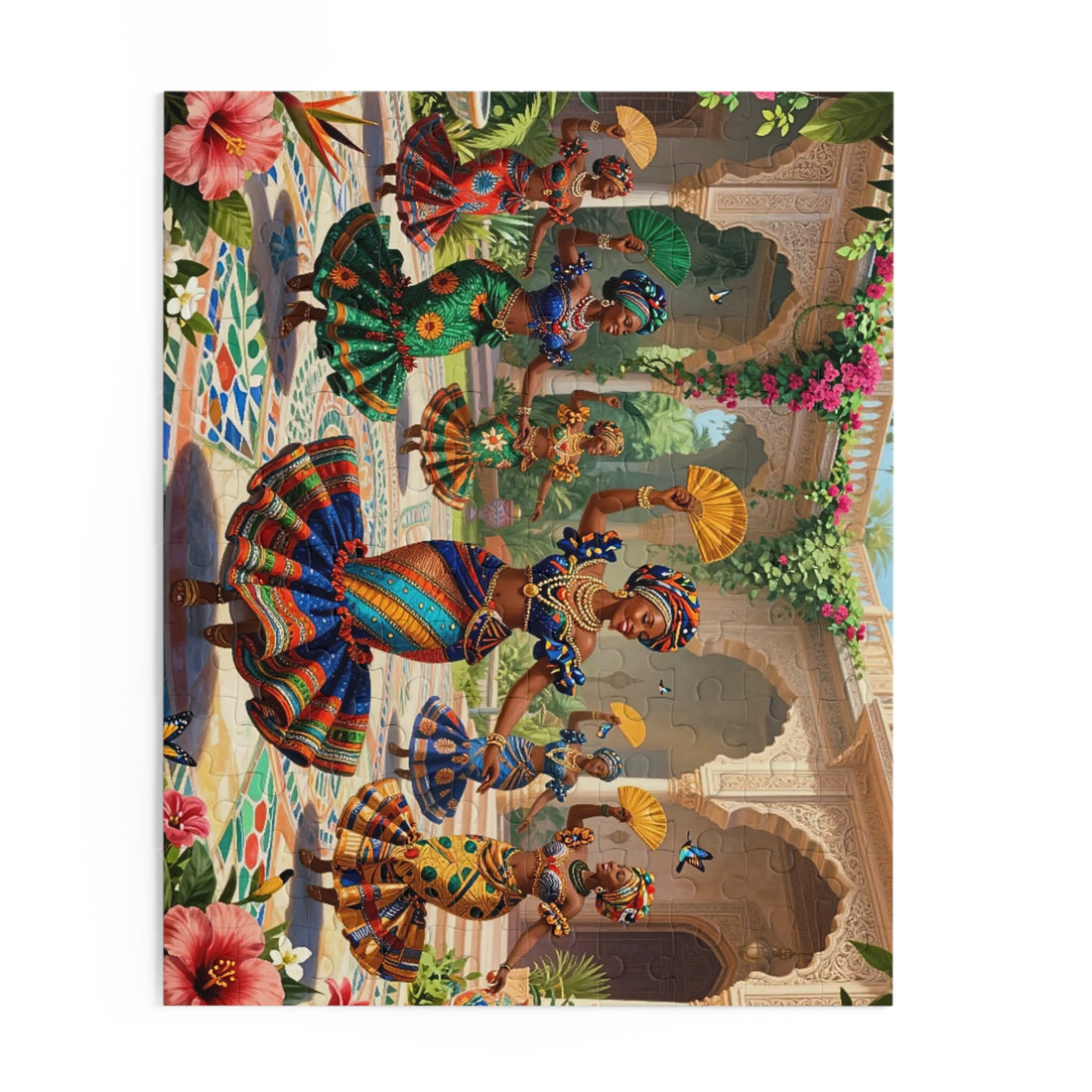 African Heritage Courtyard Celebration Puzzle (120, 252, 500-Piece)