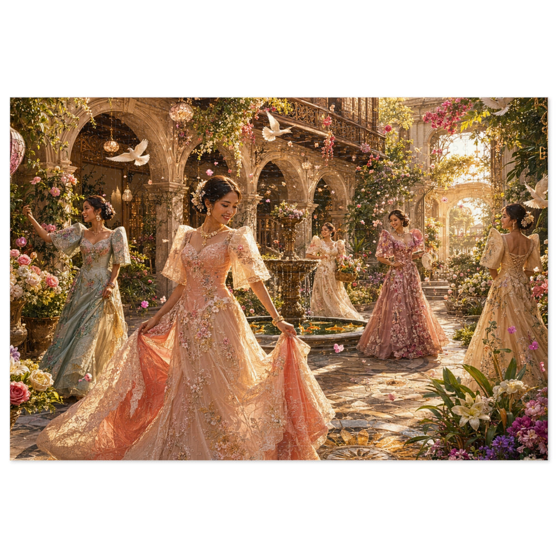 Maria Clara Garden Walk Jigsaw Puzzle with Tin (252, 500, 1000 pieces)