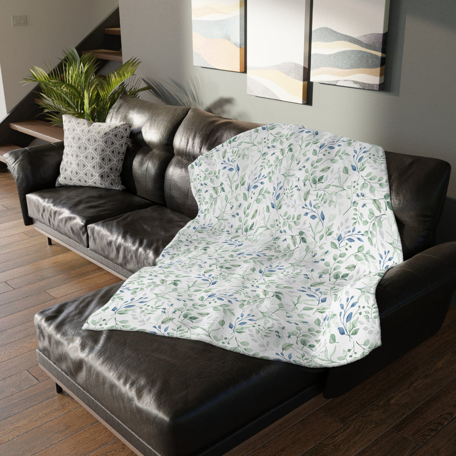 Petals of Bliss Reversible Velveteen Minky Blanket