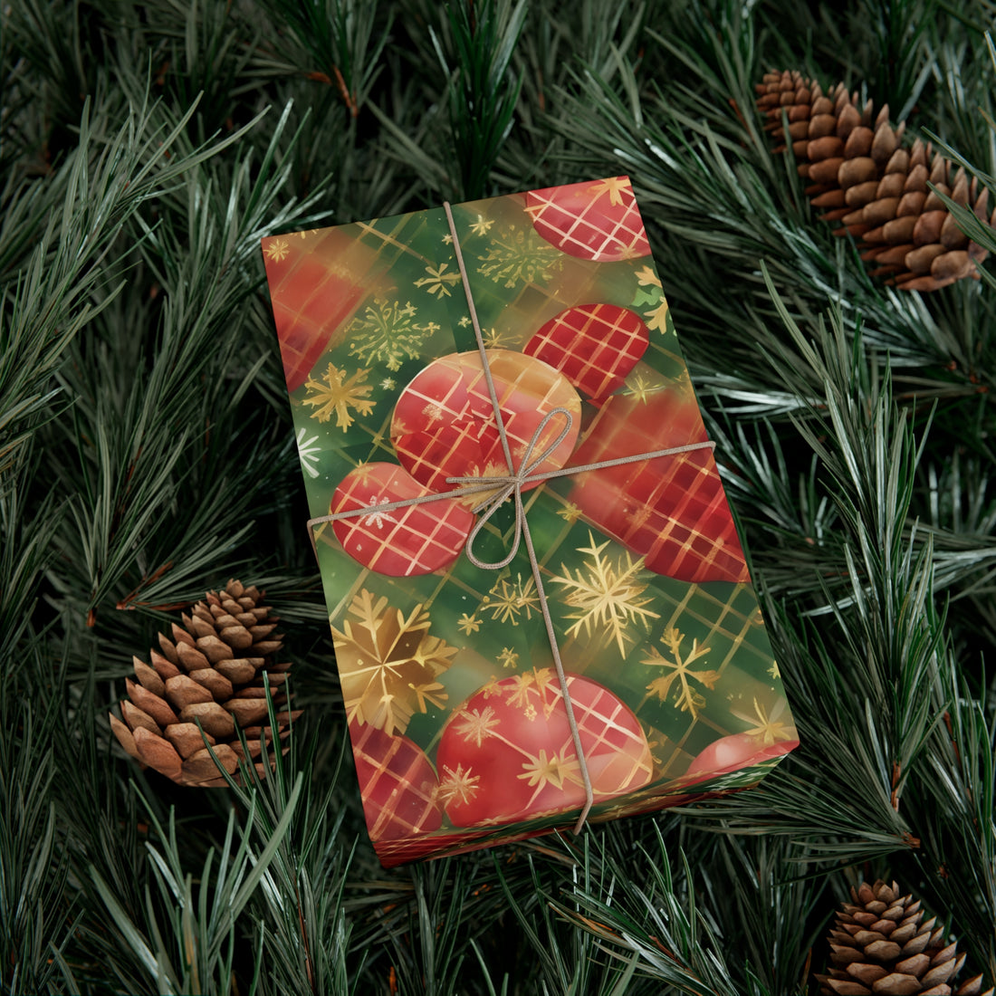 Green Holiday Gift Wrap Papers