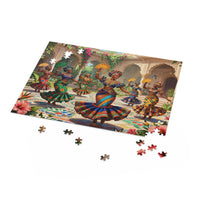 African Heritage Courtyard Celebration Puzzle (120, 252, 500-Piece)