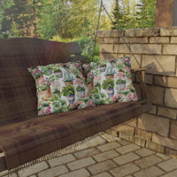 Colorful Flower Planters Patterned Outdoor Pillows