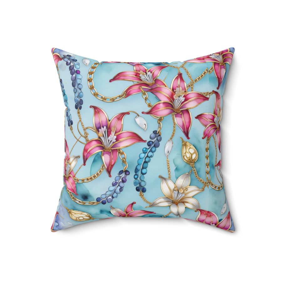 Stargazer Serenity Wisteria Spun Polyester Square Pillow