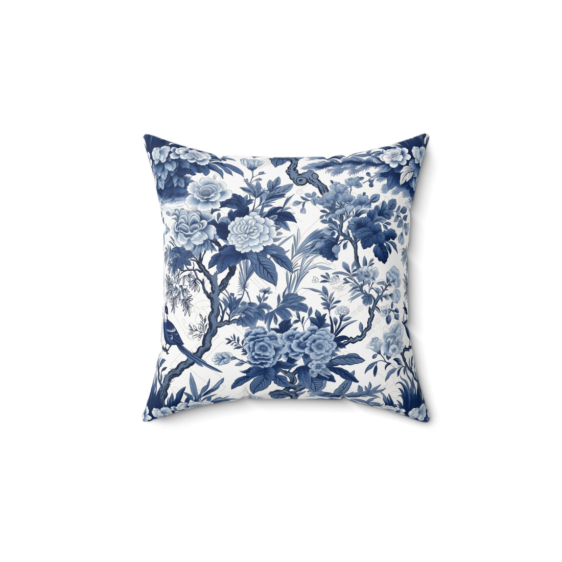 Tropical Chinoiserie Spun Polyester Square Pillow