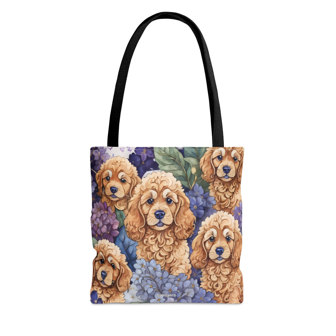 Goldendoodle Hydrangea Peek-a-Boo Tote Bag