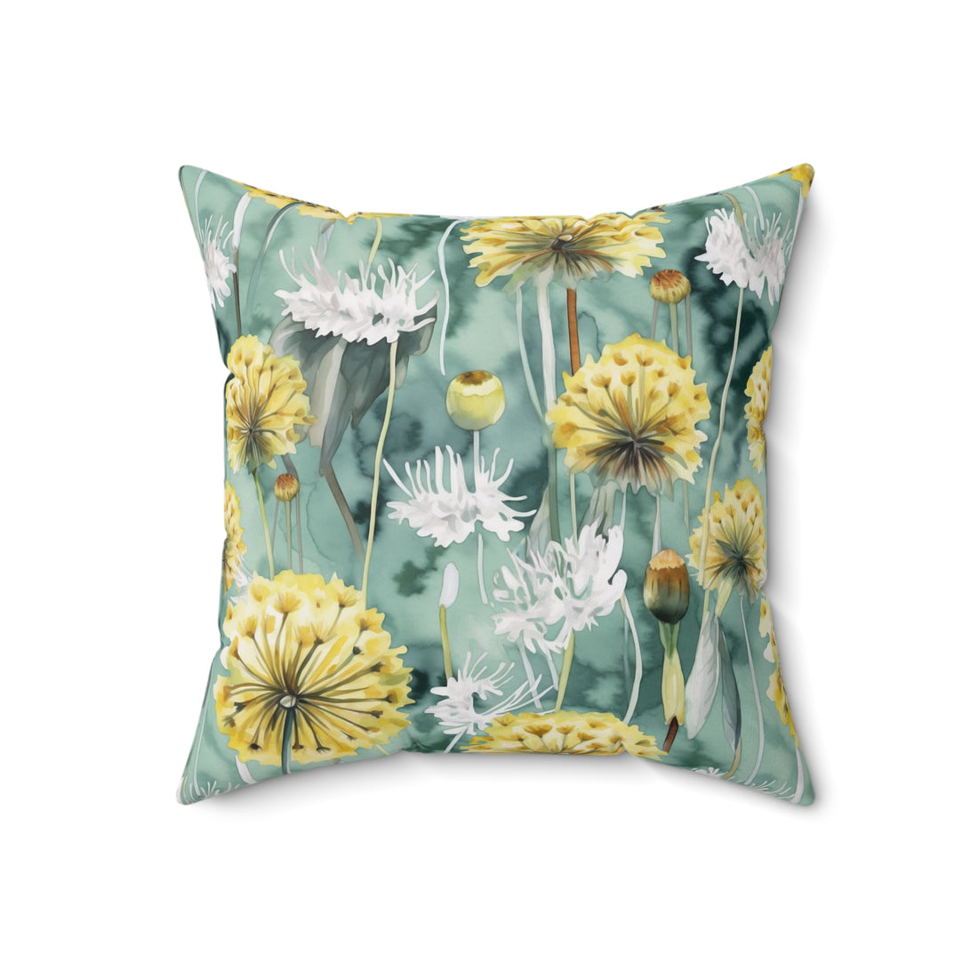 Fun and Dandy Dandelion Spun Polyester Square Pillow