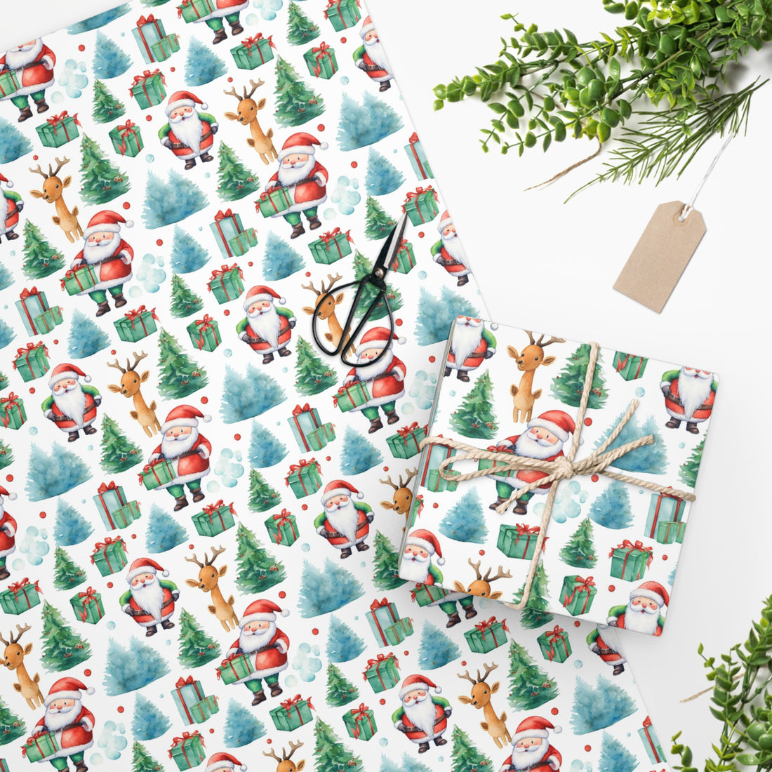 Santa Holiday Wrapping Paper