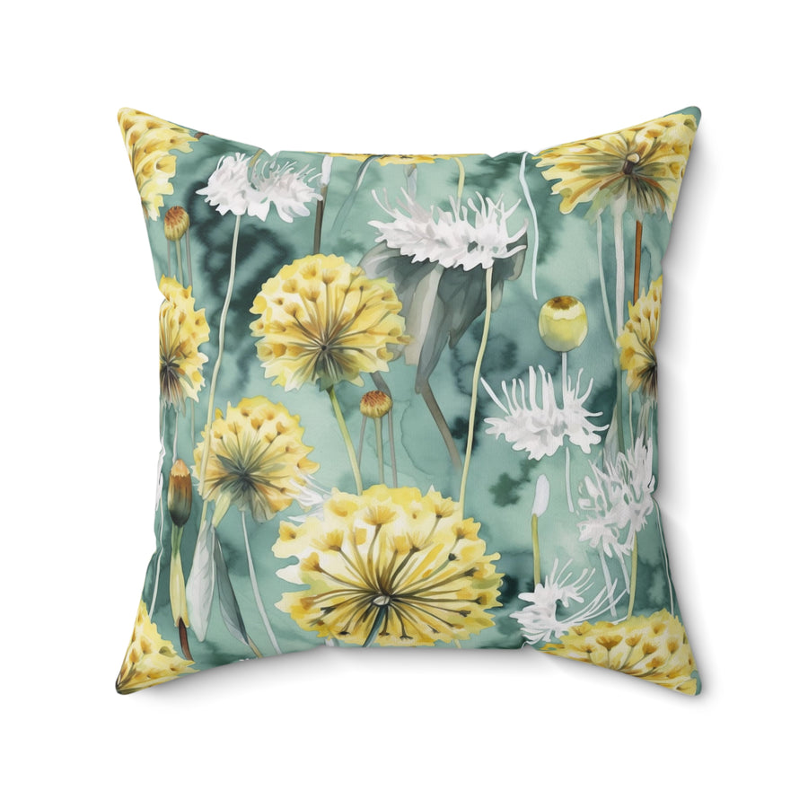 Fun and Dandy Dandelion Spun Polyester Square Pillow