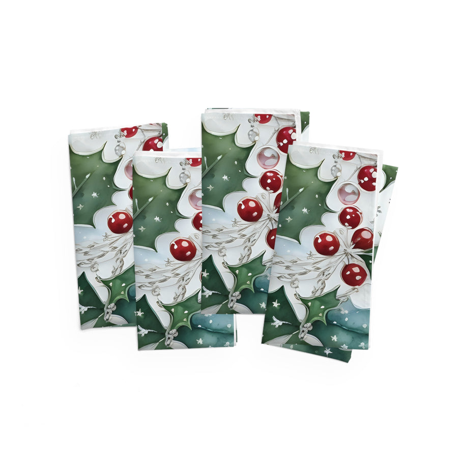 Winter Hollies Table Napkins