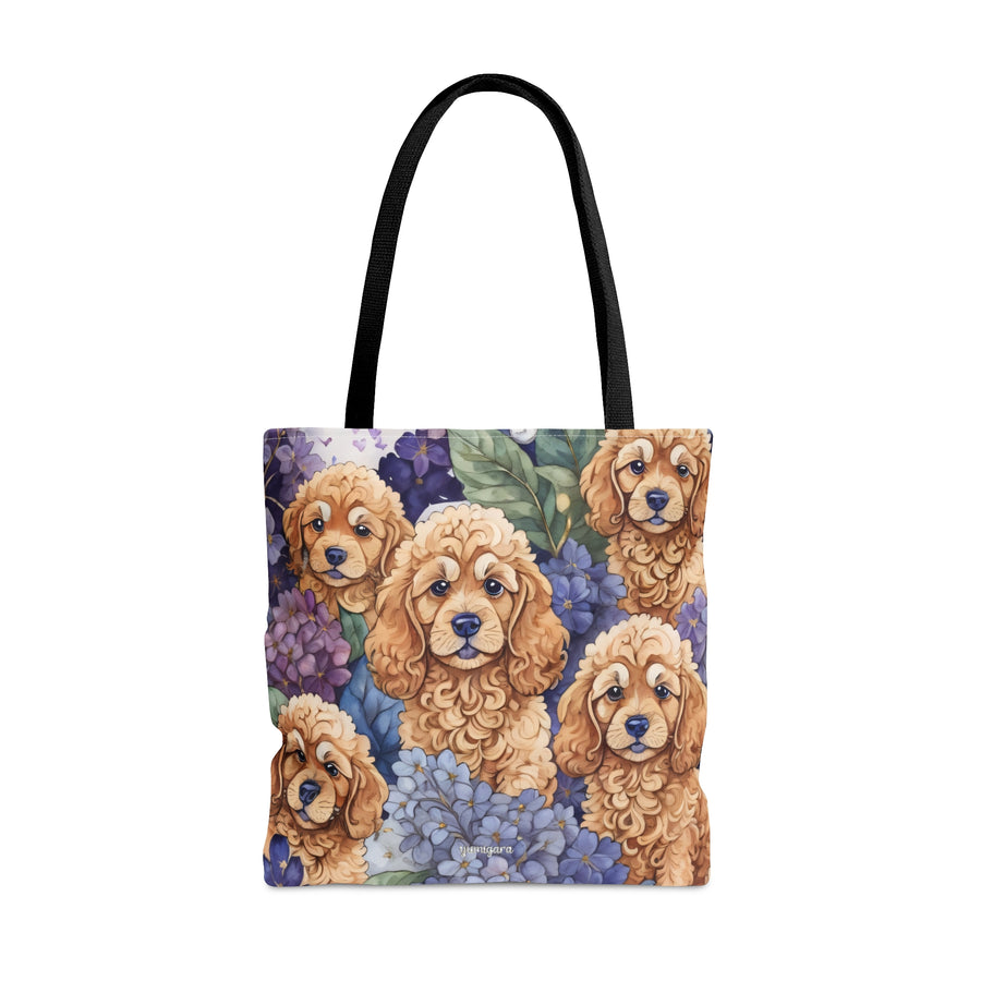 Goldendoodle Hydrangea Peek-a-Boo Tote Bag