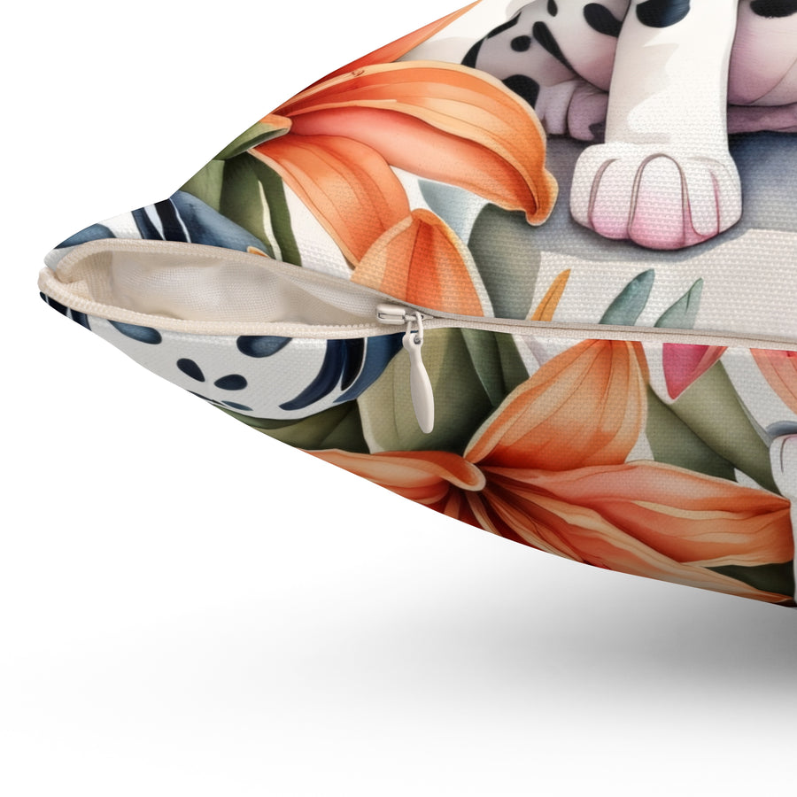 Dalmatian Delight:  Tiger Lily Dreams Pillow