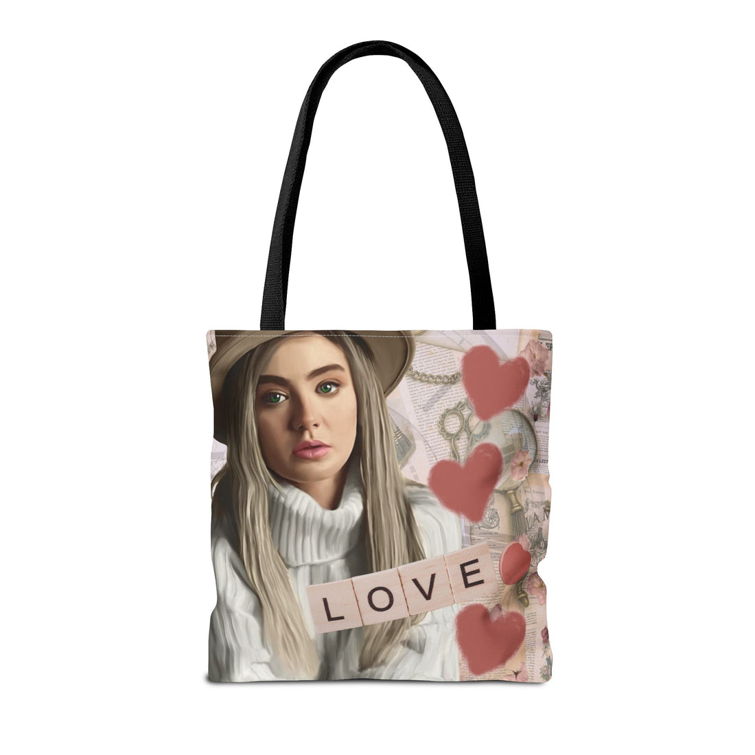 Love Tote Bag | Romantic Aesthetic Tote Bag for Women, Book Lovers, Dreamers & Everyday Elegance