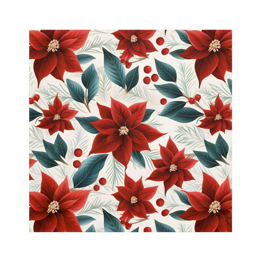 Holiday Blooms Table Napkins