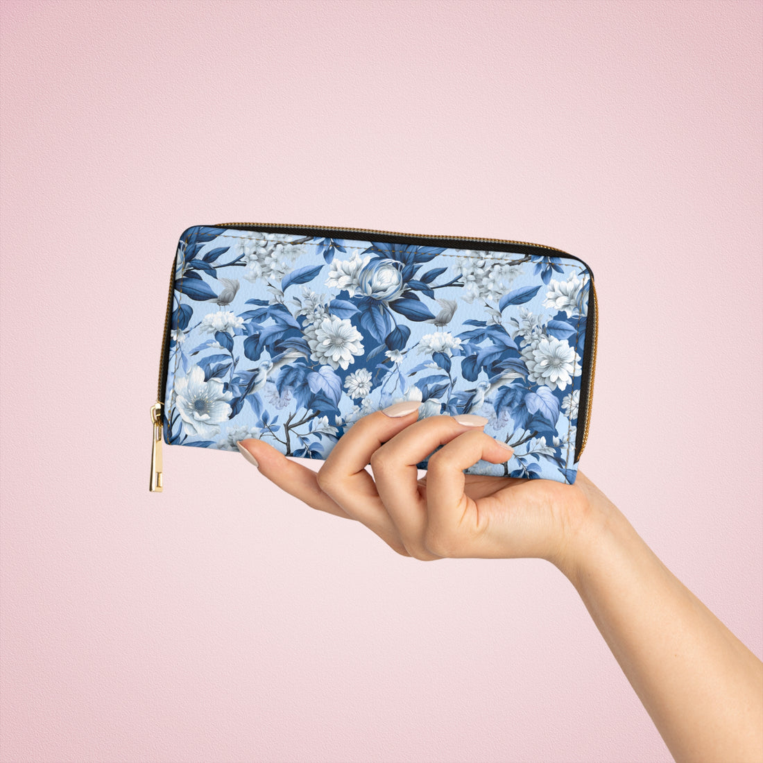 Oriental Bloom Zipper Wallet