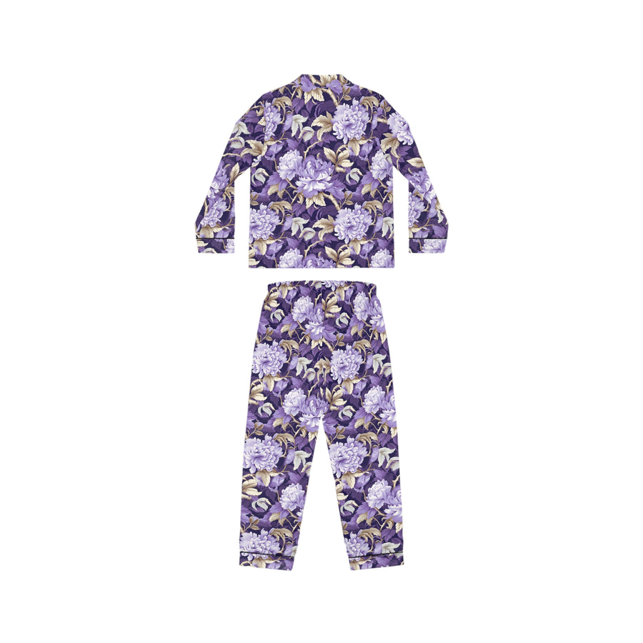 Lady Indigo Women's Luxury Satin Pajamas (AOP)