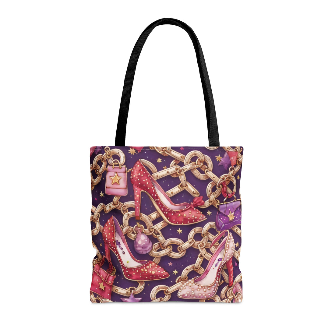 Chic Couture Crimson Glamorous Shopping Tote Bag