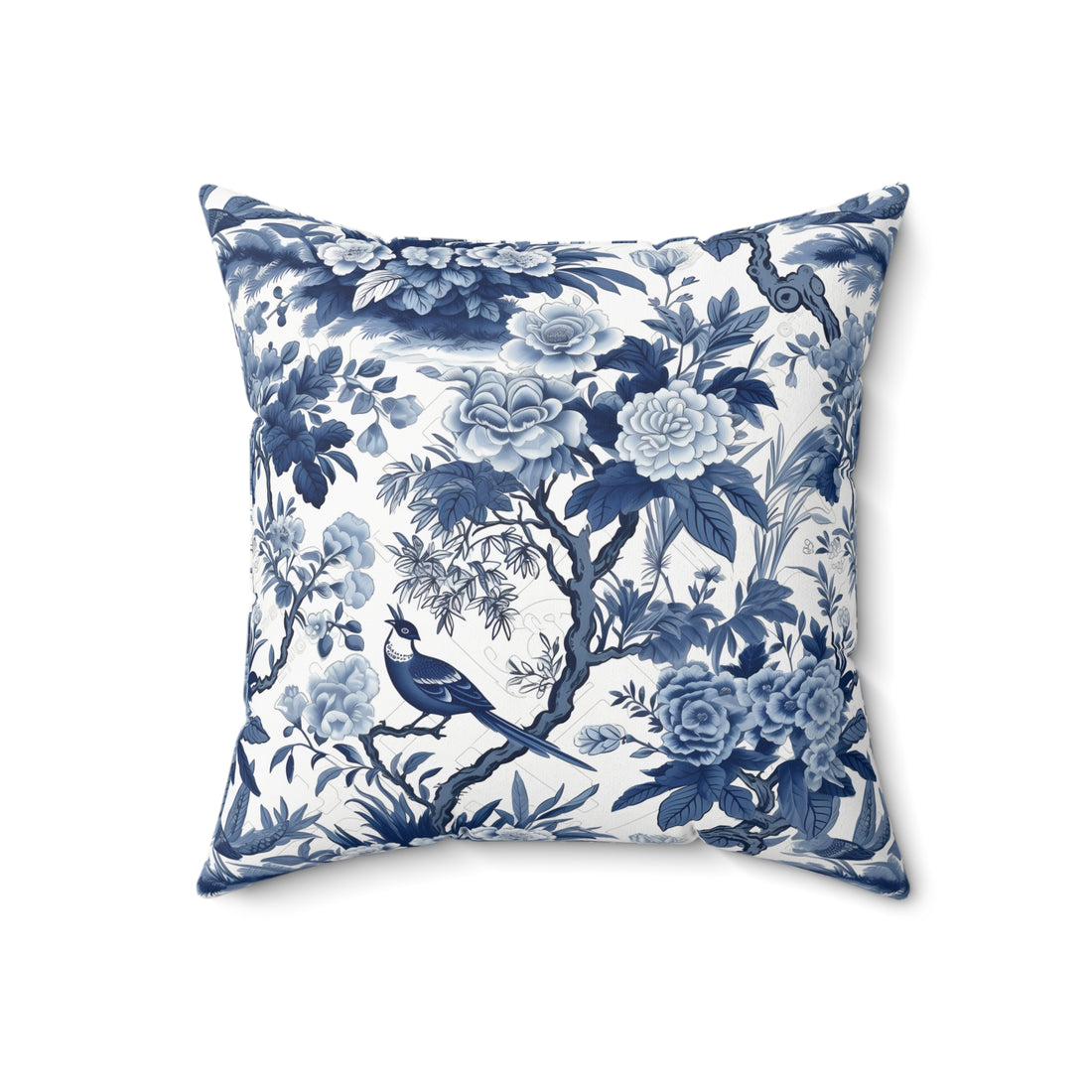 Tropical Chinoiserie Spun Polyester Square Pillow