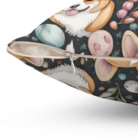 Corgis Spun Polyester Square Pillow