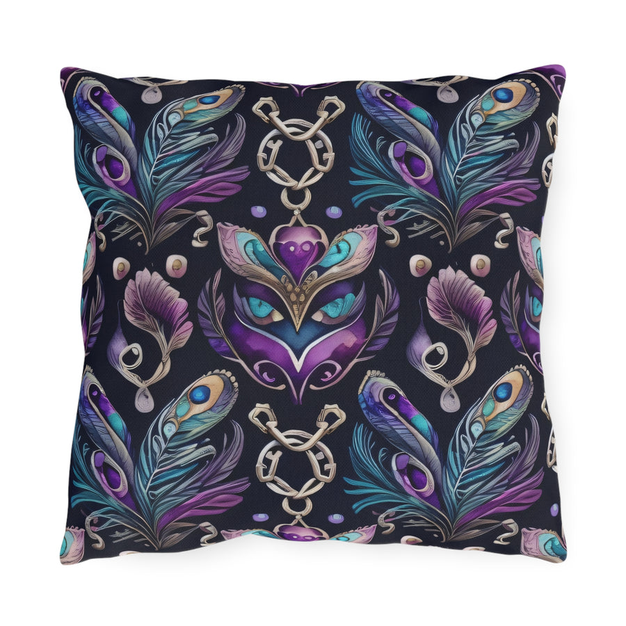 Midnight Masquerade Outdoor Pillows