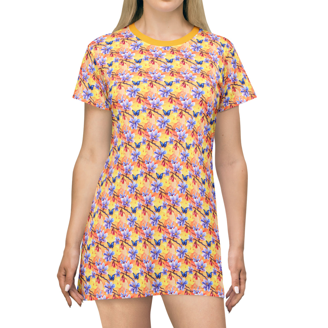Sunshine Blooms Nightwear T-Shirt Dress