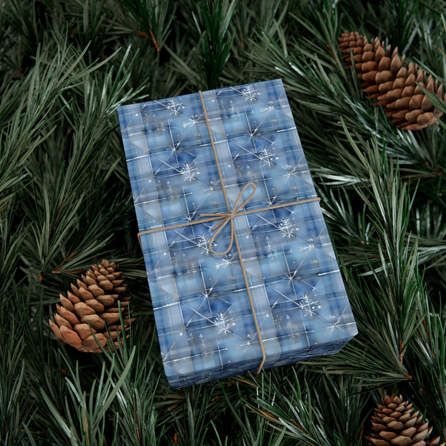 Watercolor Blue Sky Sparkles Gift Wrap Papers