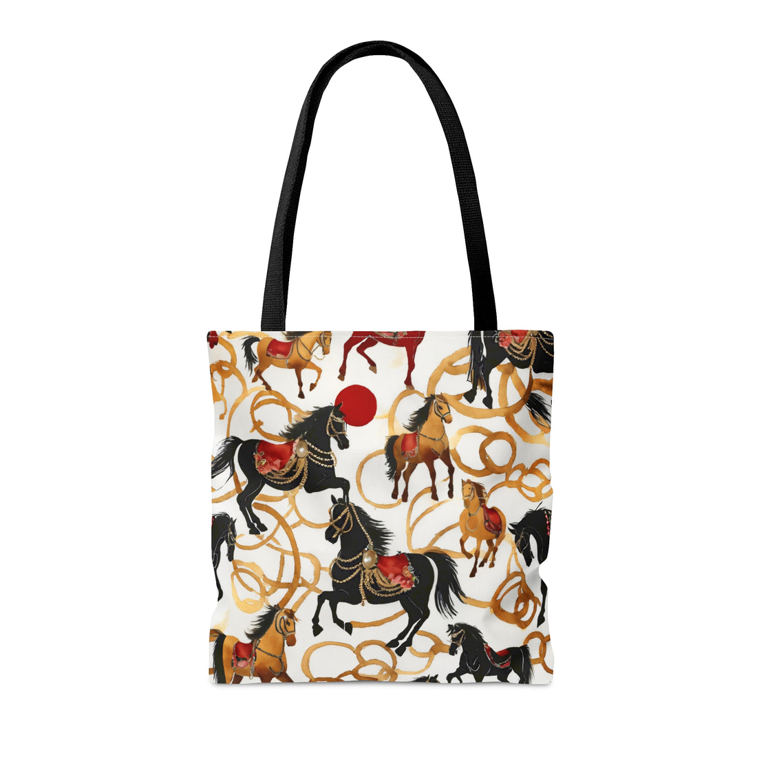 Equine Chainlink Elegance Luxury Shopping Tote Bag