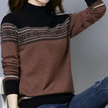 Brown and Black Winter Joy Sweater