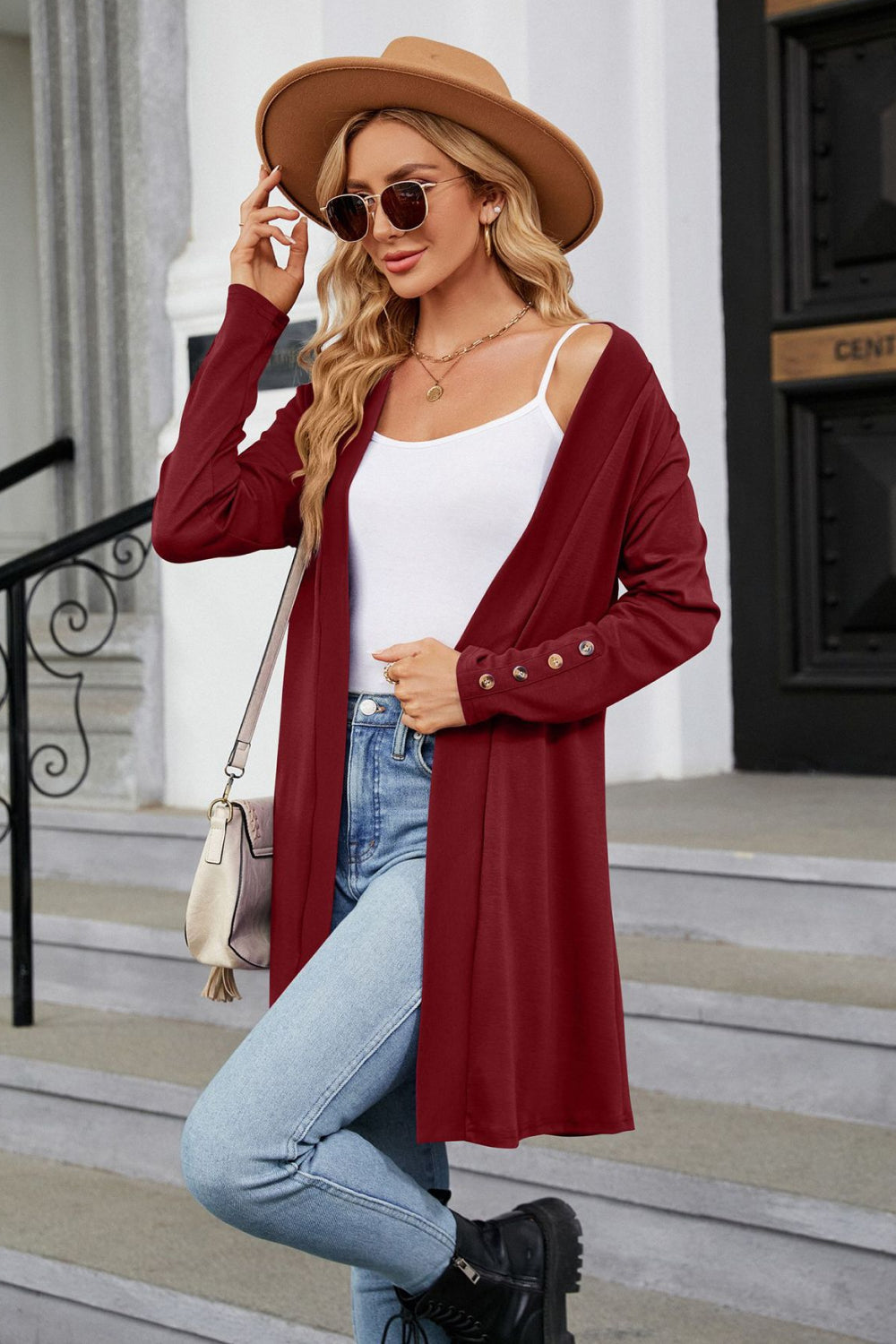 Come Out And Have Fun Long Sleeve Open Front Cardigan