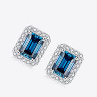 Ignite Me With Indigo 2 Carat Moissanite Stud Earrings