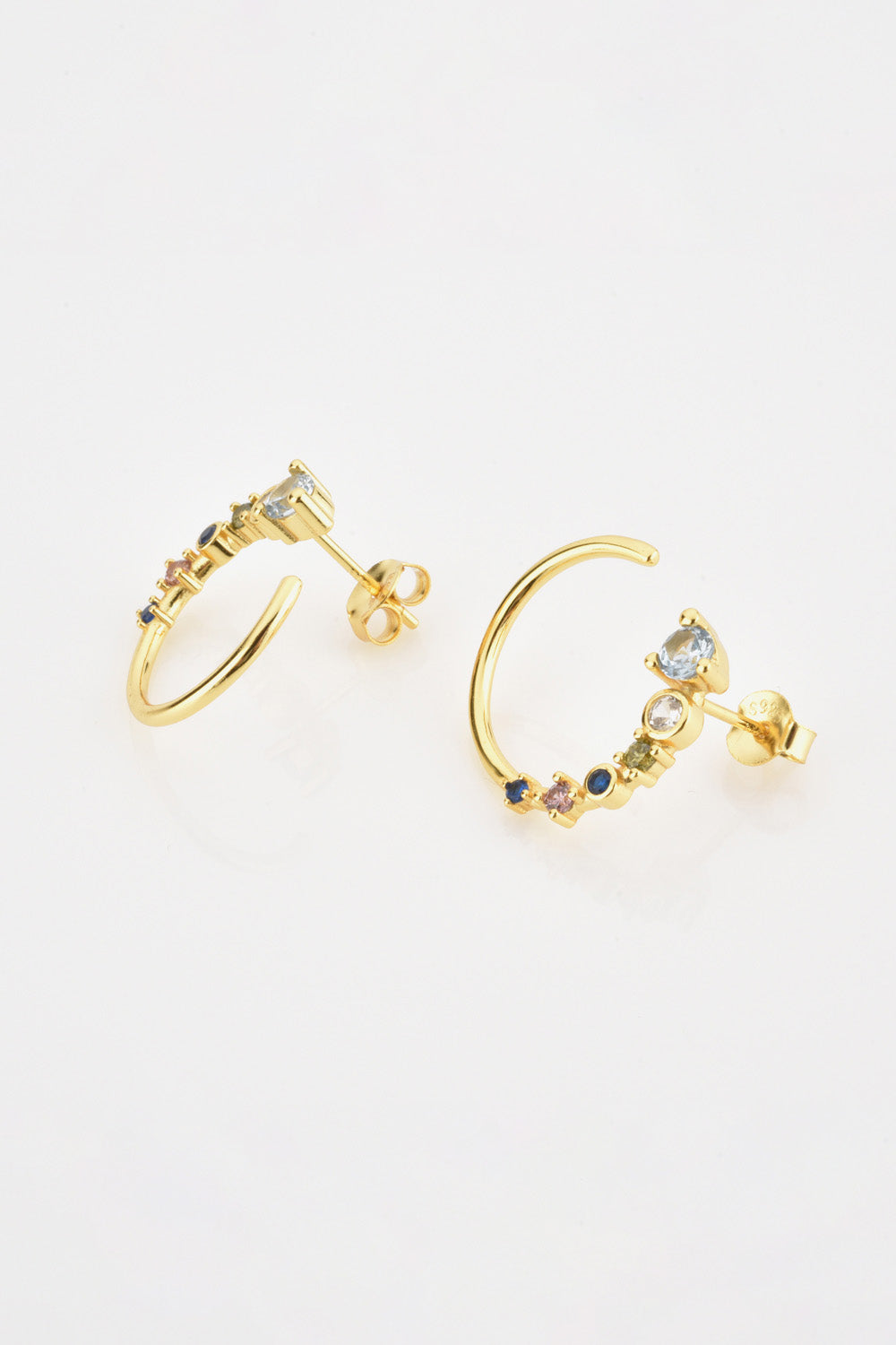 Ocean Princess 18K Gold-Plated 925 Sterling Silver C-Hoop Earrings