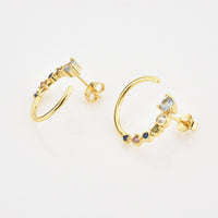 Ocean Princess 18K Gold-Plated 925 Sterling Silver C-Hoop Earrings