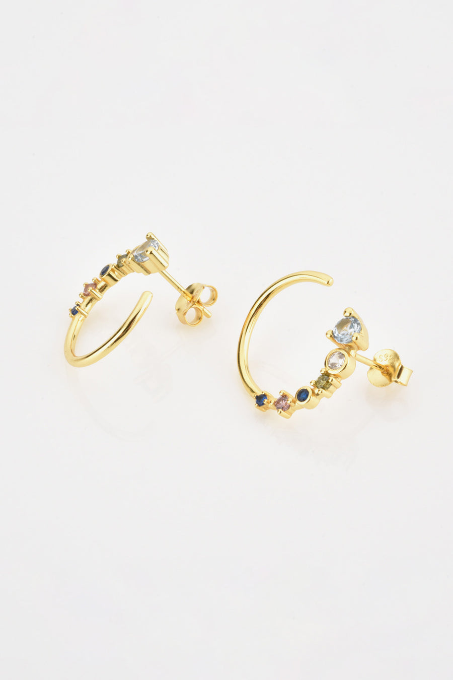 Ocean Princess 18K Gold-Plated 925 Sterling Silver C-Hoop Earrings