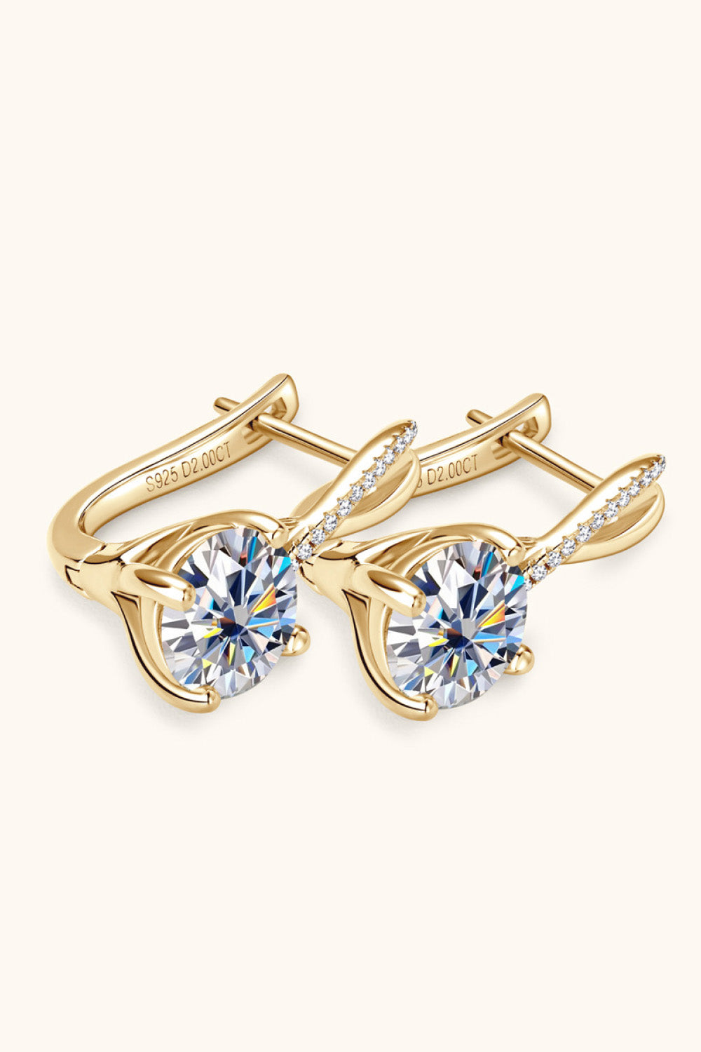 Fit for Royalty 4 Carat Moissanite 925 Sterling Silver Earrings