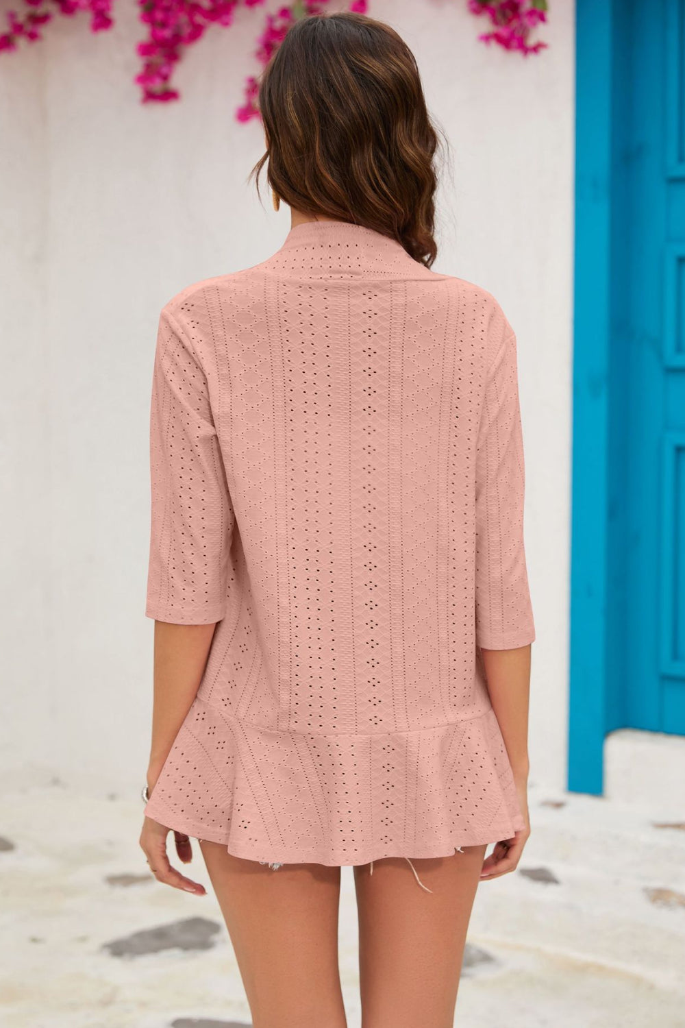 Half Sleeve Open Front Cardigan